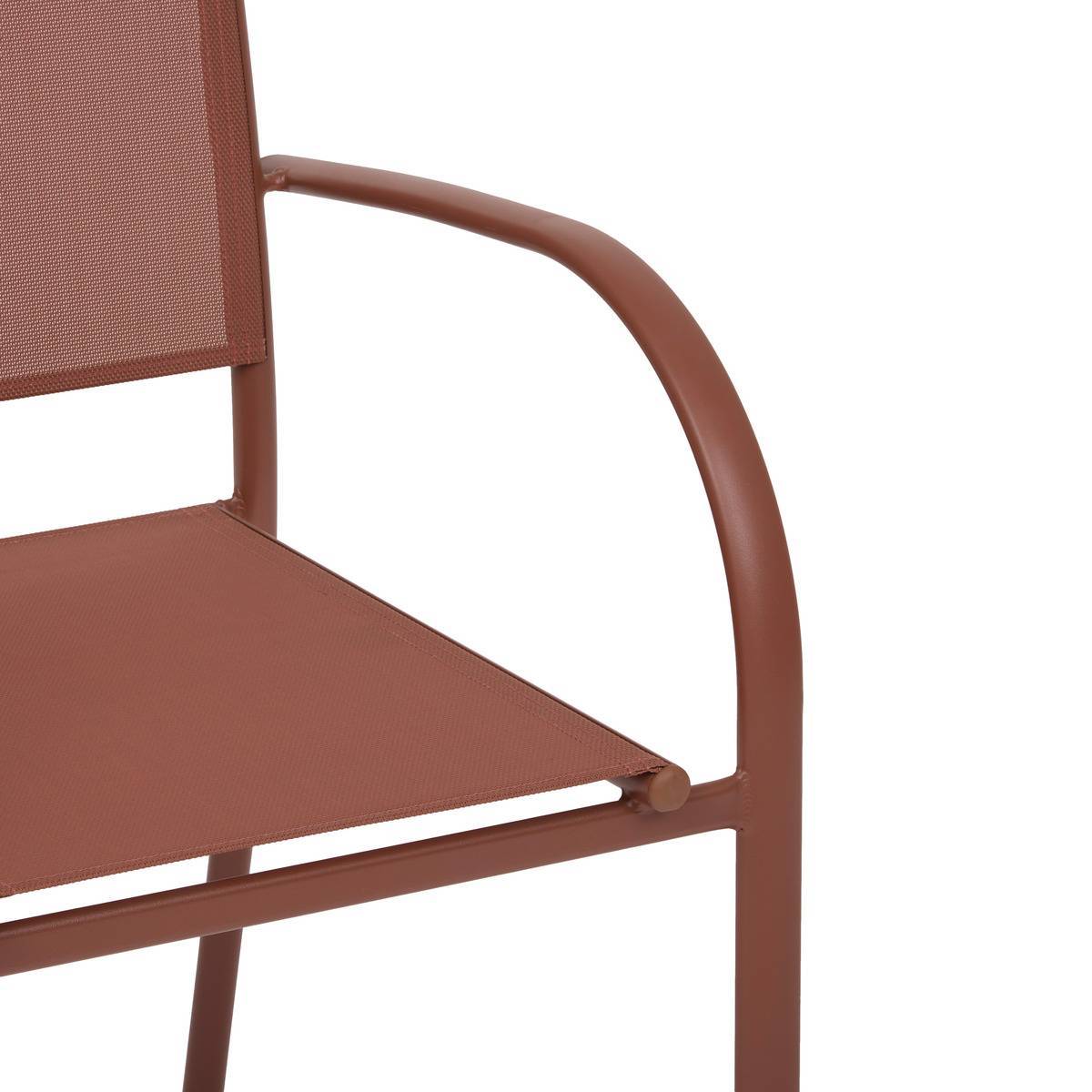 Hesperide - Fauteuil de jardin Piazza empilable acajou Hespéride - Image 5