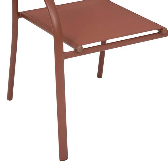 Hesperide - Fauteuil de jardin Piazza empilable acajou Hespéride - Image 4