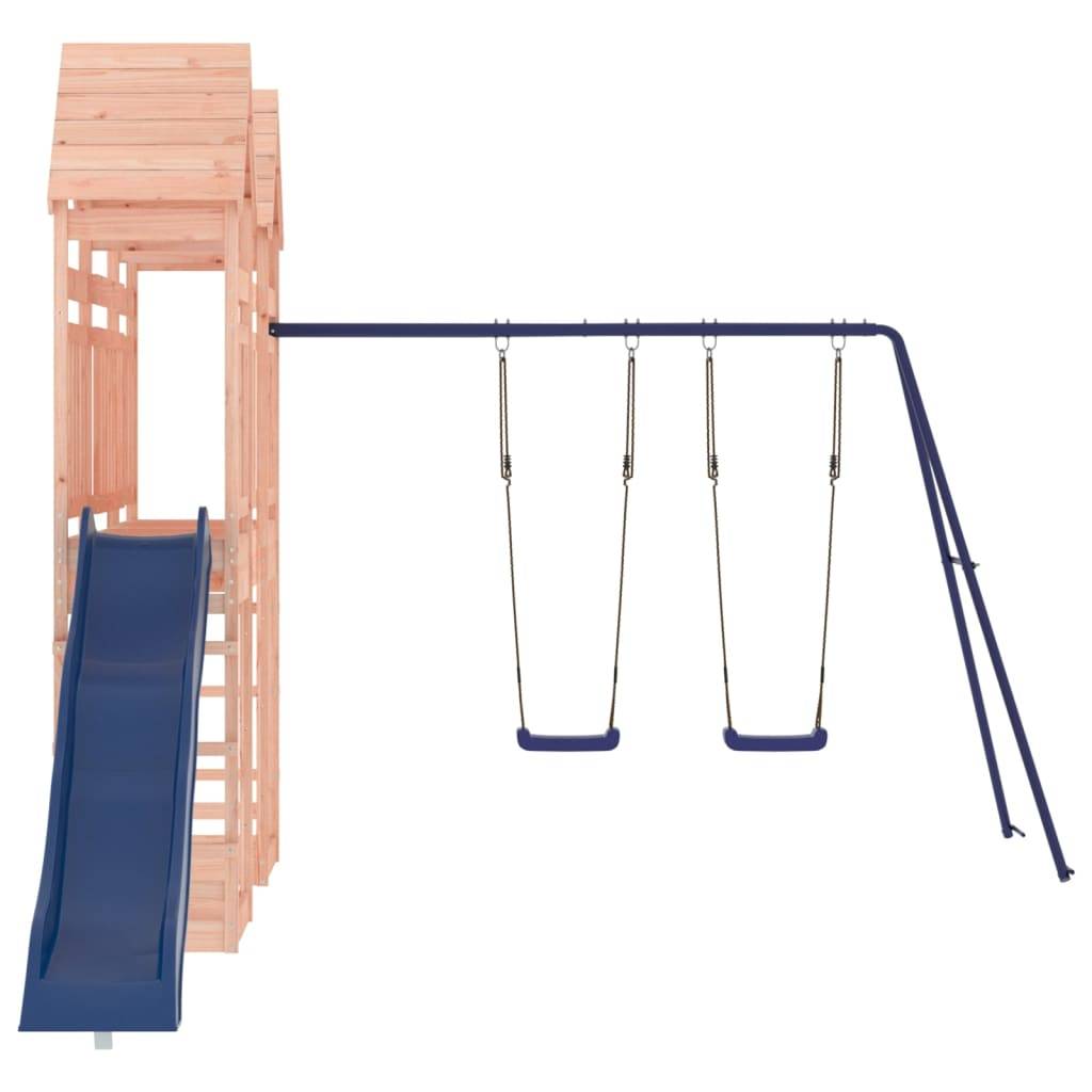 Helloshop26 - Aire de jeux d'extérieur balançoires toboggan portiques robuste jeux jardin 315 x 558 x 264 cm bois massif de douglas - Image 4