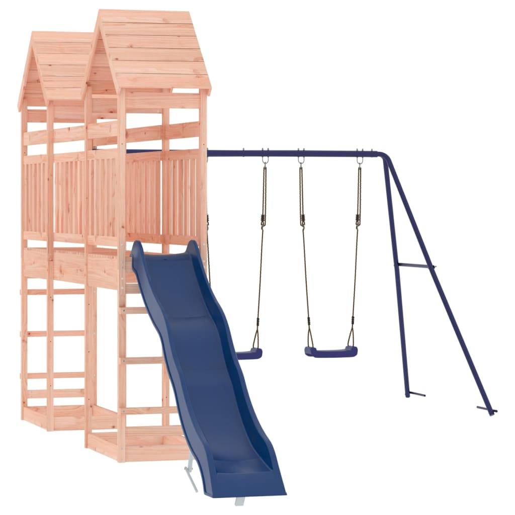 Helloshop26 - Aire de jeux d'extérieur balançoires toboggan portiques robuste jeux jardin 315 x 558 x 264 cm bois massif de douglas - Image 2