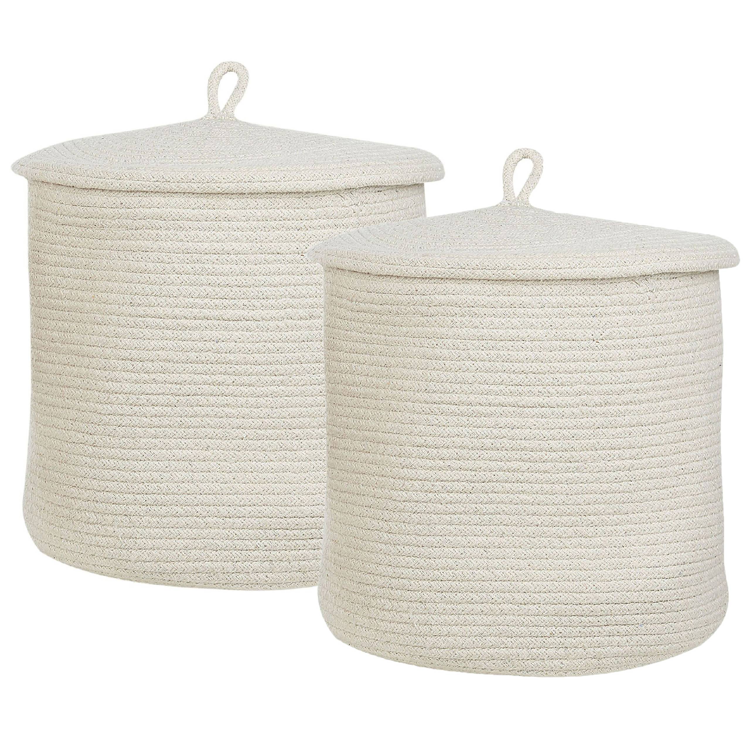 Beliani - Corbeille Coton Blanc cassé SILOPI - Beliani - Image 2