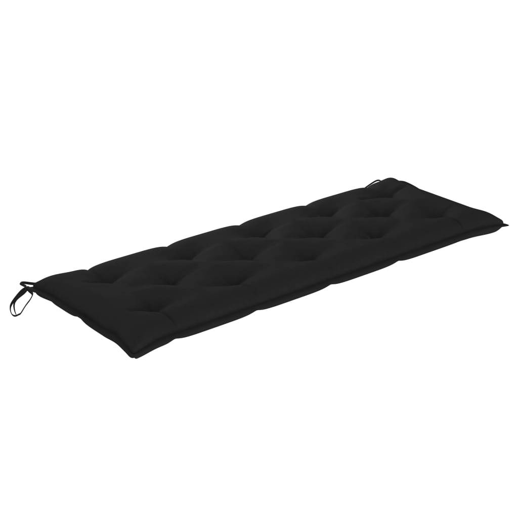 Helloshop26 - Banc de jardin meuble de patio d'extérieur terrasse empilable et coussin 159 cm bois de teck massif - Image 2