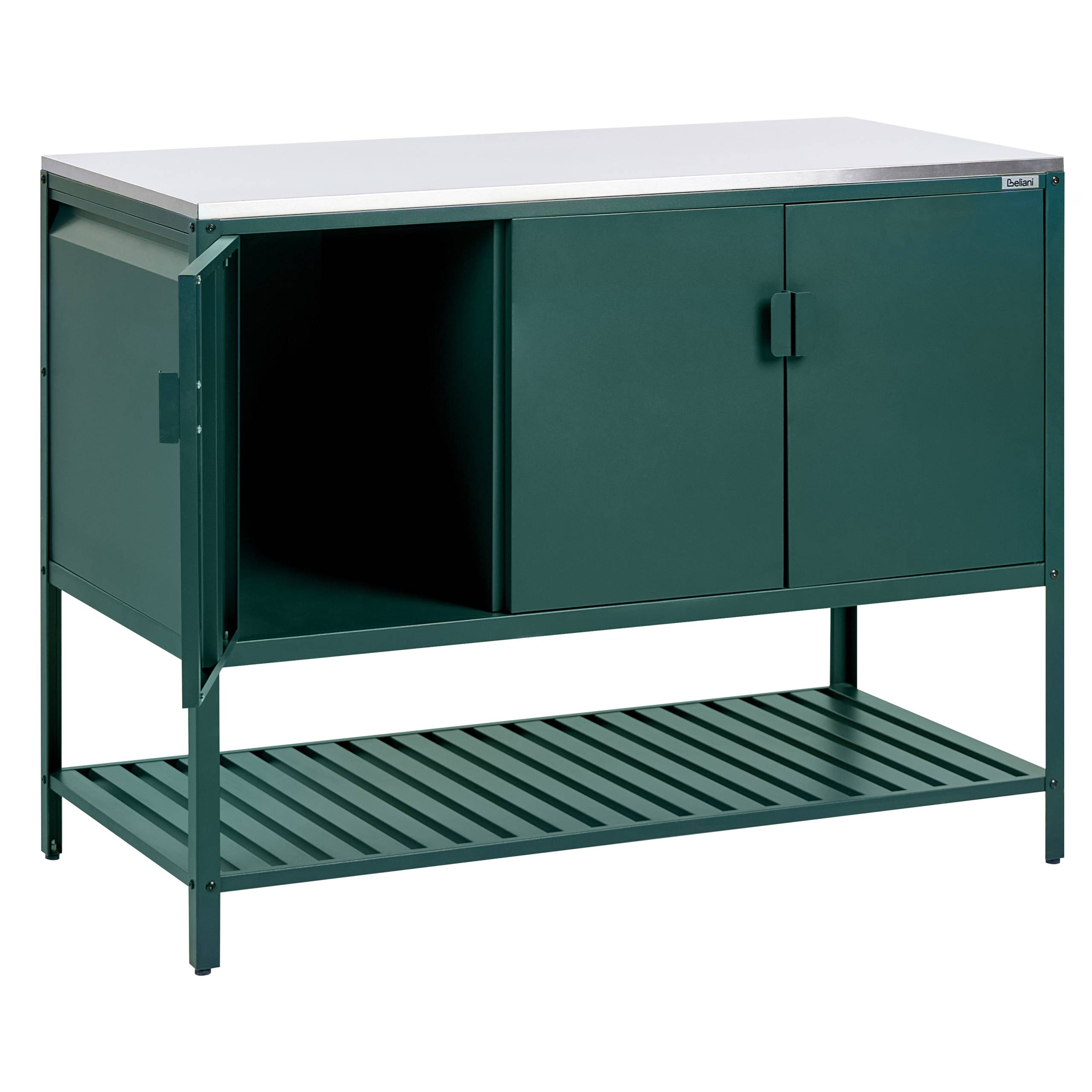 Beliani - Cuisine de jardin Acier Vert MAENZA - 120x60x93- Beliani - Image 4