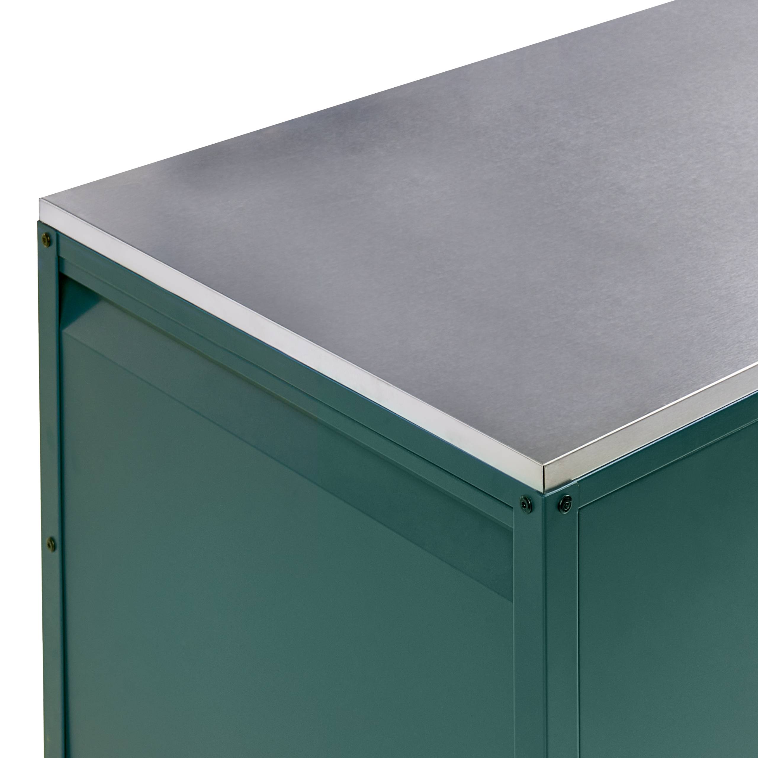 Beliani - Cuisine de jardin Acier Vert MAENZA - 120x60x93- Beliani - Image 8