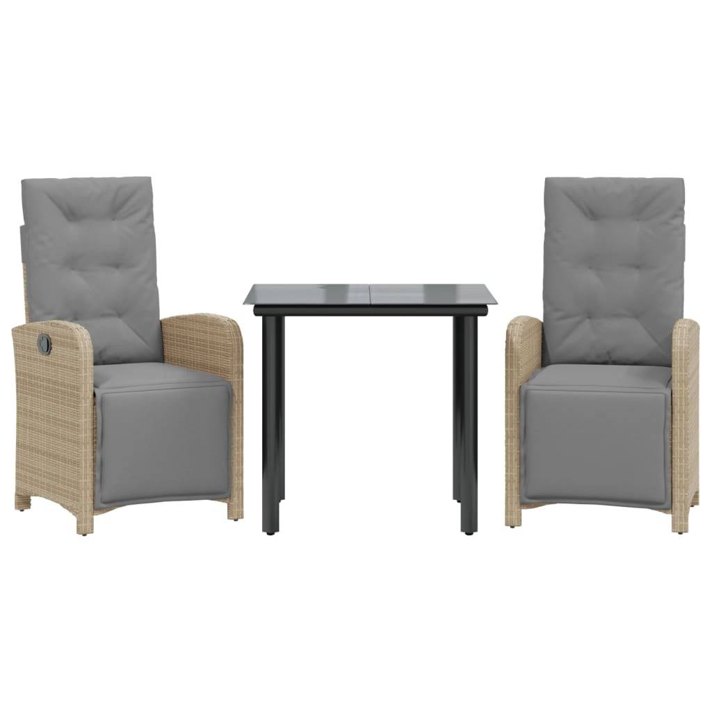 ComfortXL - Salon de Jardin 2 Personnes Beige, 2 Fauteuils de Relaxation Multi-positions en Résine Tressée – ComfortXL Outdoor Living - Image 2