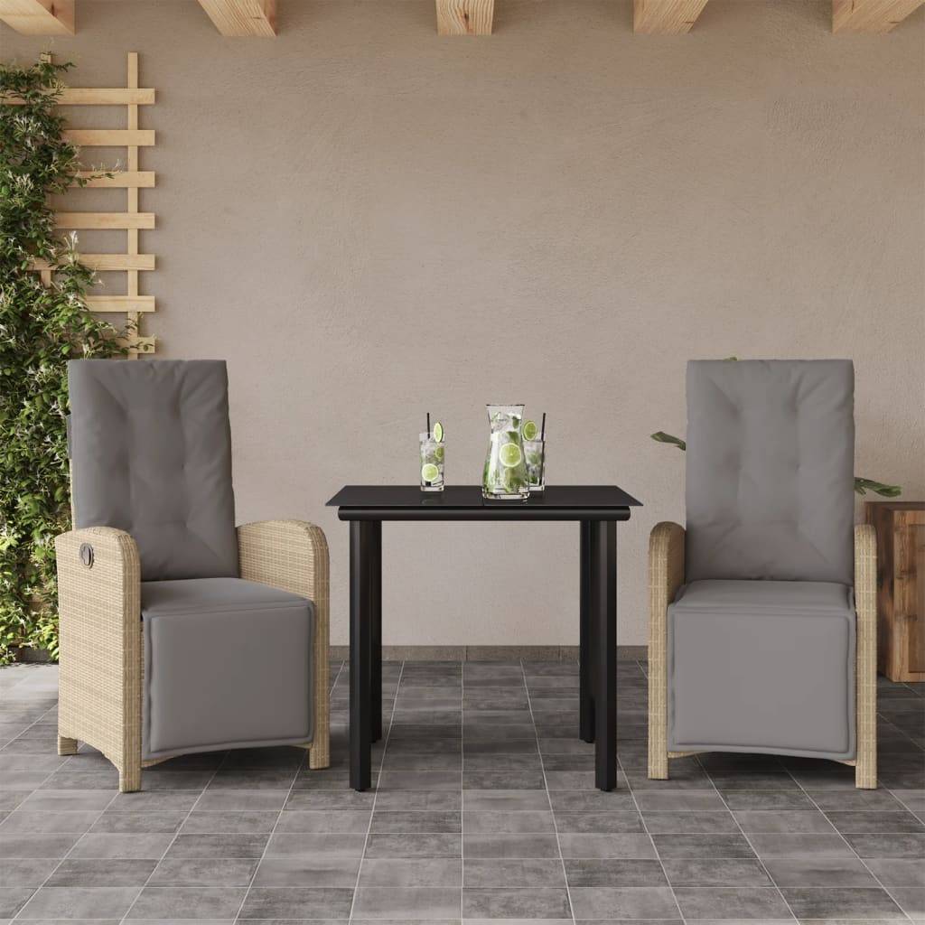 ComfortXL - Salon de Jardin 2 Personnes Beige, 2 Fauteuils de Relaxation Multi-positions en Résine Tressée – ComfortXL Outdoor Living - Image 1