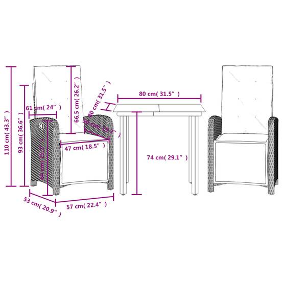 ComfortXL - Salon de Jardin 2 Personnes Beige, 2 Fauteuils de Relaxation Multi-positions en Résine Tressée – ComfortXL Outdoor Living - Image 9