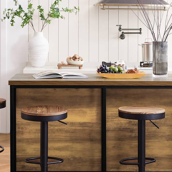 SoBuy Meuble de Rangement Multifonction Plan de Travail 170 cm Buffet Armoire Bar Marron Vintage - Image 6