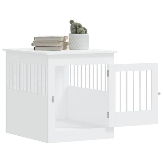 Vidaxl - Meuble de cage pour chiens blanc 64,5x80x71cm bois d'ingénierie vidaXL 838330 - Image 6