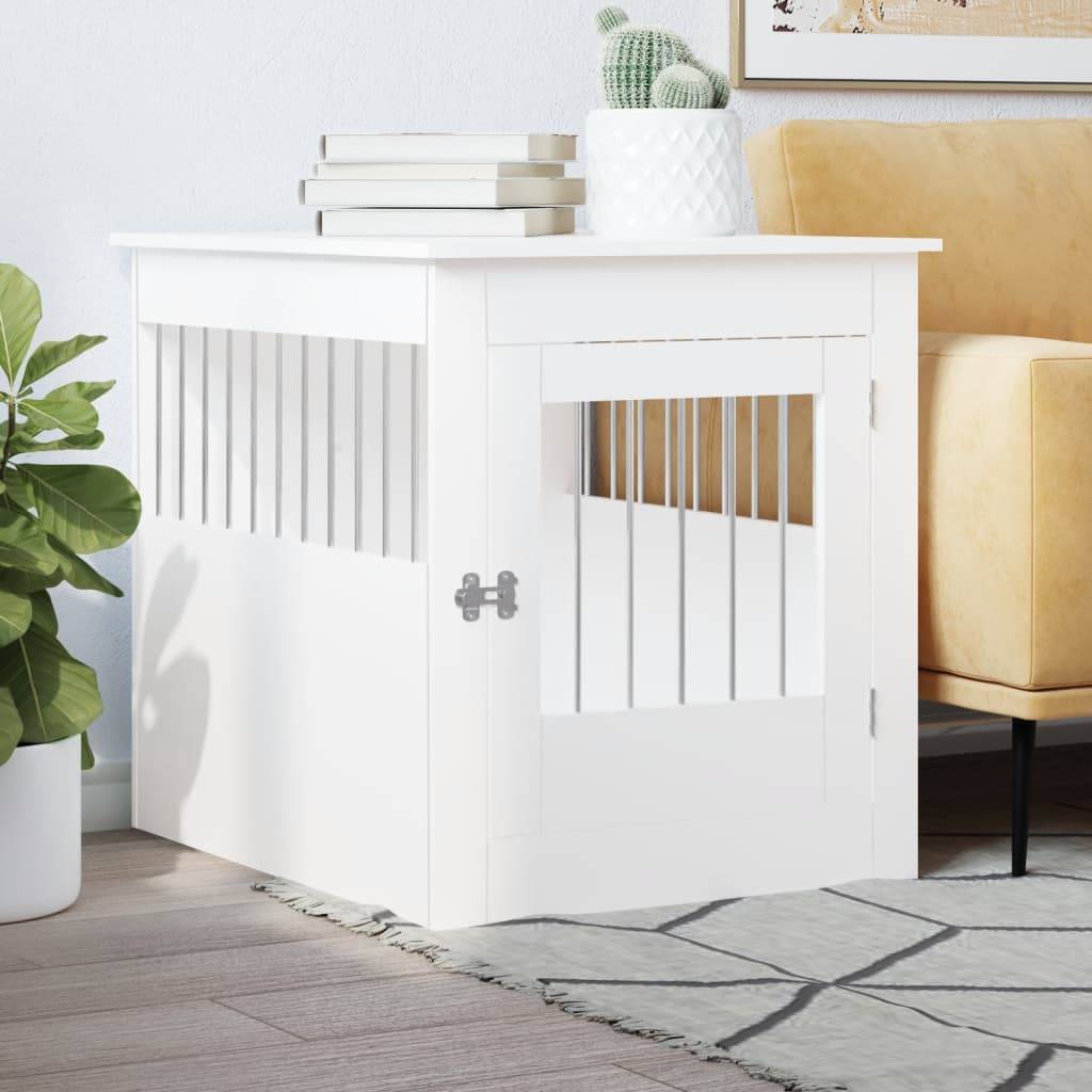 Vidaxl - Meuble de cage pour chiens blanc 64,5x80x71cm bois d'ingénierie vidaXL 838330 - Image 1