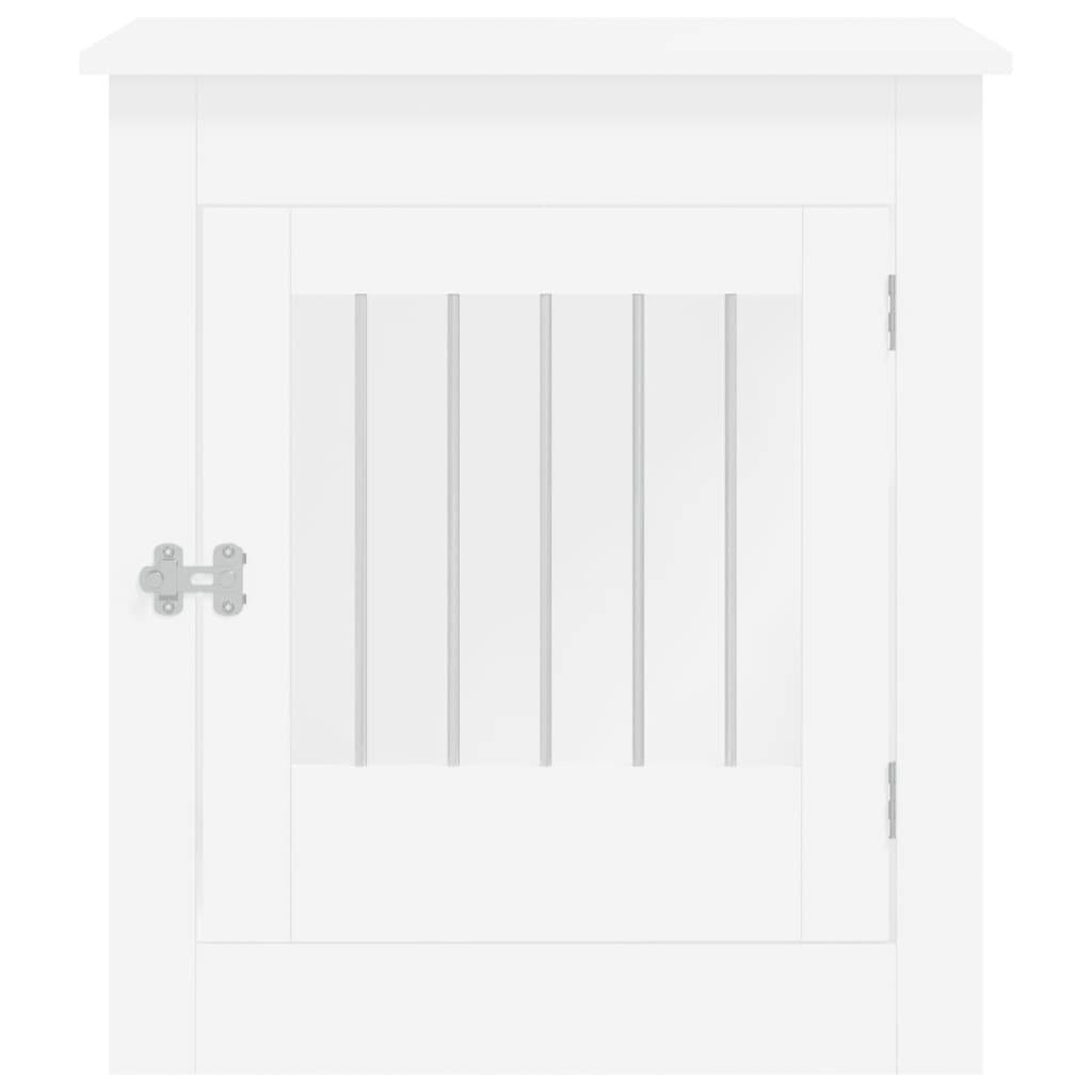 Vidaxl - Meuble de cage pour chiens blanc 64,5x80x71cm bois d'ingénierie vidaXL 838330 - Image 10