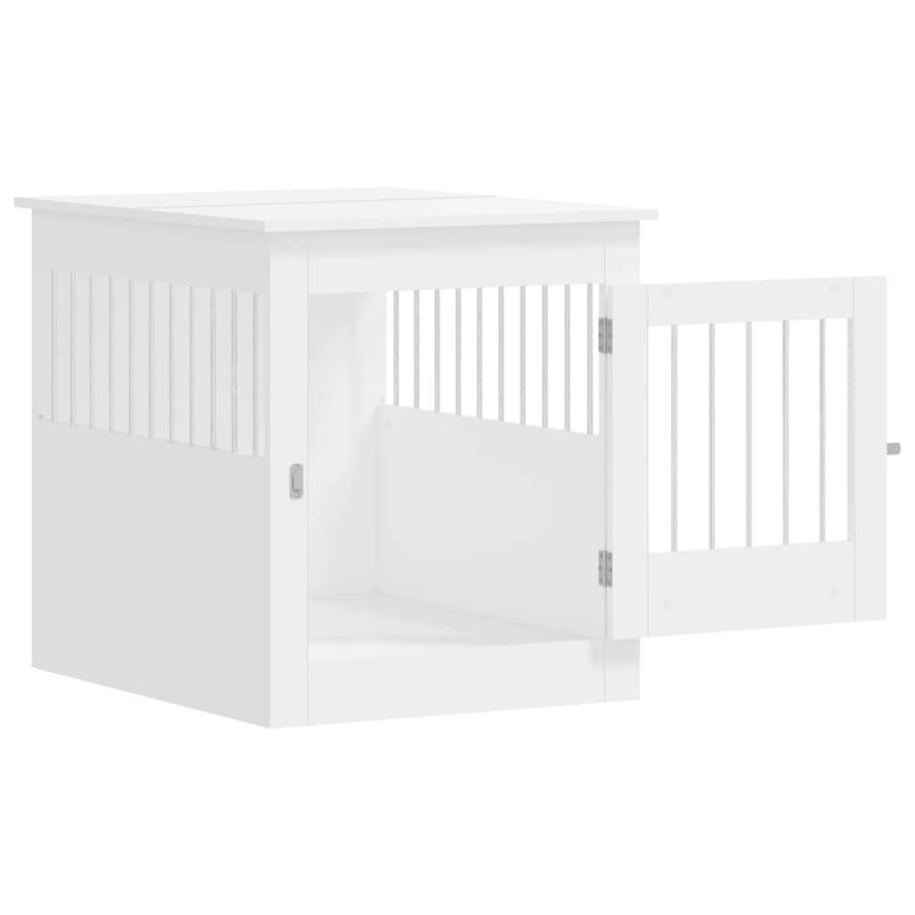 Vidaxl - Meuble de cage pour chiens blanc 64,5x80x71cm bois d'ingénierie vidaXL 838330 - Image 7