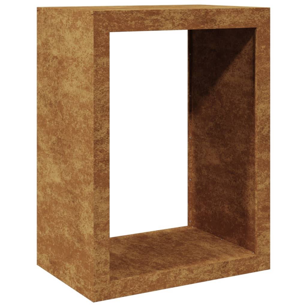 Étagère à Bois Acier Corten Verticale Rangement Design Extérieur 60x40x80cm - ComfortXL Outdoor Living - Image 2