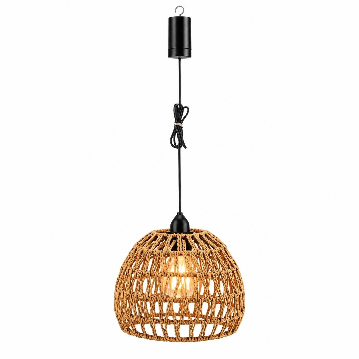 Suspension Rotin Tressé Extérieur Imperméable Variateur Télécommande