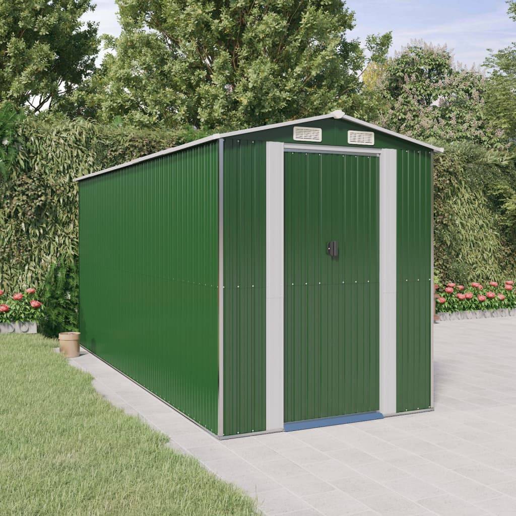 Vidaxl - Abri de jardin Vert 192x440x223 cm Métal galvanisé 8.4m² vidaXL 3147430 - Image 1
