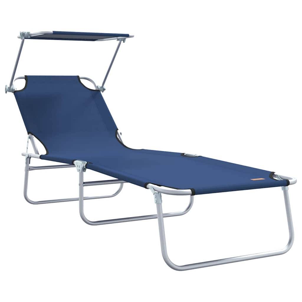 PANGIVO - Transat Bleu Polyester 58 x 188 x 77 cm 2 pcs - PANGIVO - Image 4