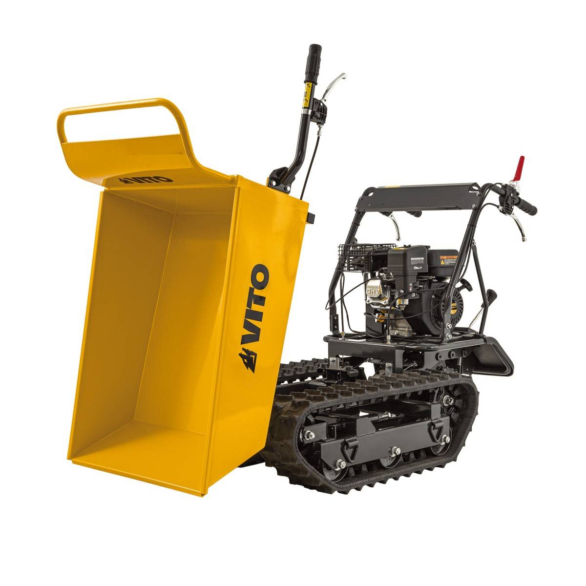 Mini Dumper à chenilles Moteur Loncin 196Cm3 Essence 6.5CV - Brouette à chenilles Transport Charge 300kg 4.8KW Chantier VITO - Image 3