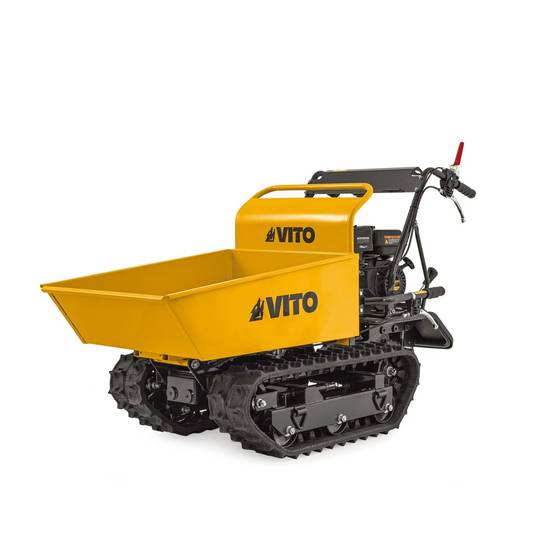 Mini Dumper à chenilles Moteur Loncin 196Cm3 Essence 6.5CV - Brouette à chenilles Transport Charge 300kg 4.8KW Chantier VITO - Image 1