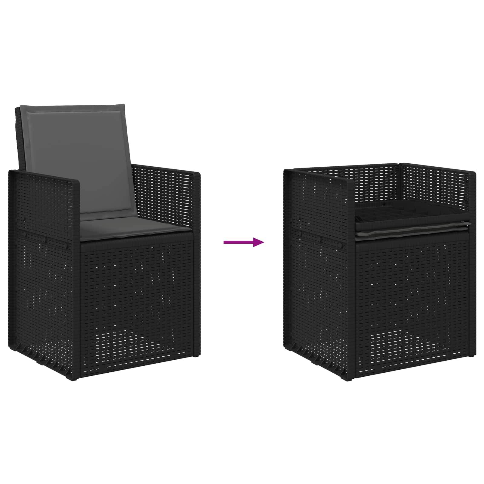 PANGIVO - Chaises de jardin polypropylène anthracite 53 x 47 x 88.5 cm, Poids:18.4kg - PANGIVO - Image 9
