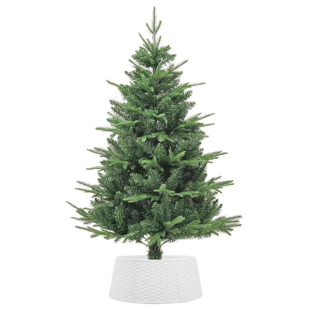Vidaxl - Jupe de sapin de Noël-Collier de sapin de Noël-Cache pied de sapin blanc Ø56x23 cm plastique - Image 4