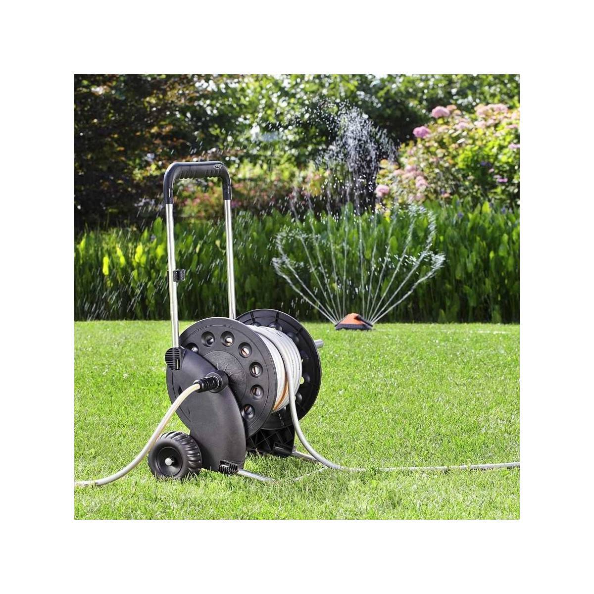 Claber - Chariot enrouleur sur roues Claber pour tuyau d'arrosage 60 m 1/2"ou 50 m 5/8" - Image 2