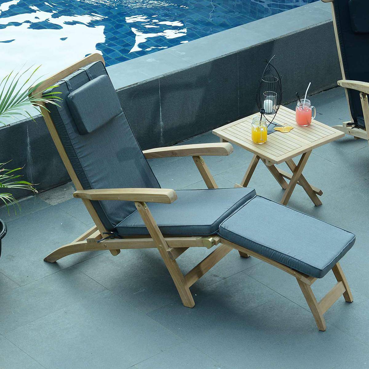 Matelas Gris pour Chaise longue - TECK'Attitude - Image 5