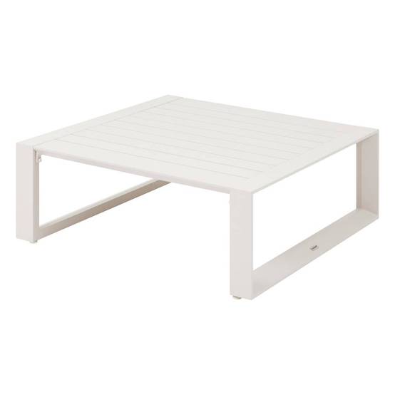 Hesperide - Table basse de jardin carrée "Allure" avoine 97 x 97 x 37cm en aluminium Hespéride - Image 1