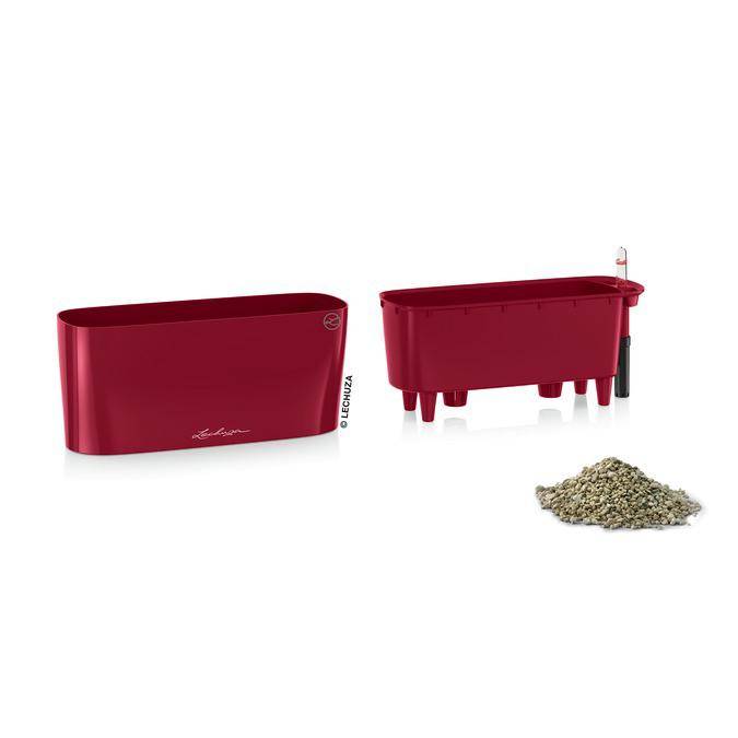 Lechuza - Pot de table Delta 10 - kit complet, rouge scarlet brillant 30 cm Lechuza - Image 2