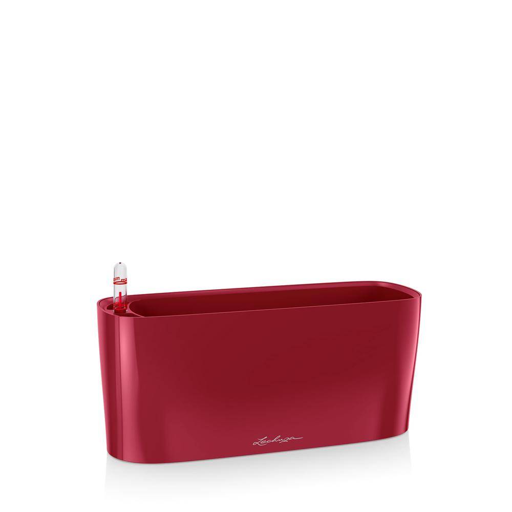 Lechuza - Pot de table Delta 10 - kit complet, rouge scarlet brillant 30 cm Lechuza - Image 1