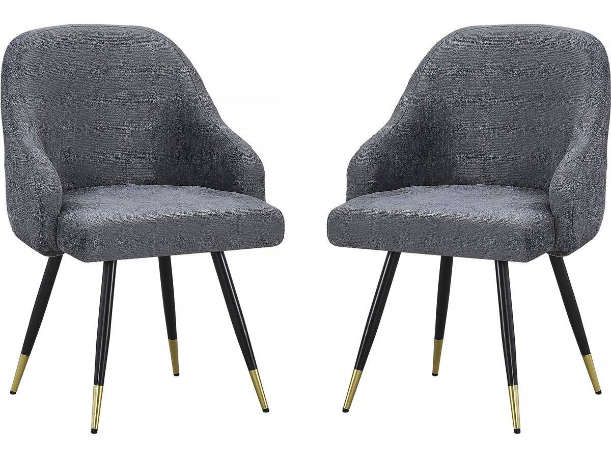 Habitat Et Jardin - Lot De 2 Chaises En Tissu "harmony" - 54 X 57 X 90 Cm - Gris -habitat Et Jardin - Image 1