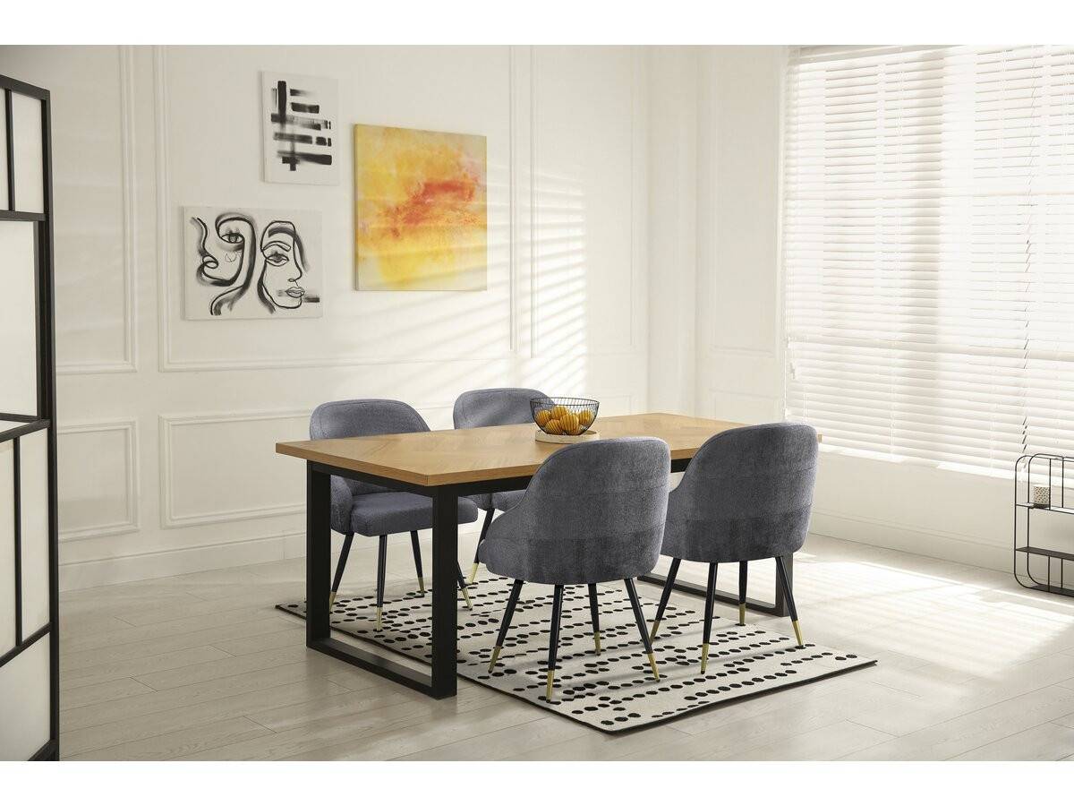 Habitat Et Jardin - Lot De 2 Chaises En Tissu "harmony" - 54 X 57 X 90 Cm - Gris -habitat Et Jardin - Image 2