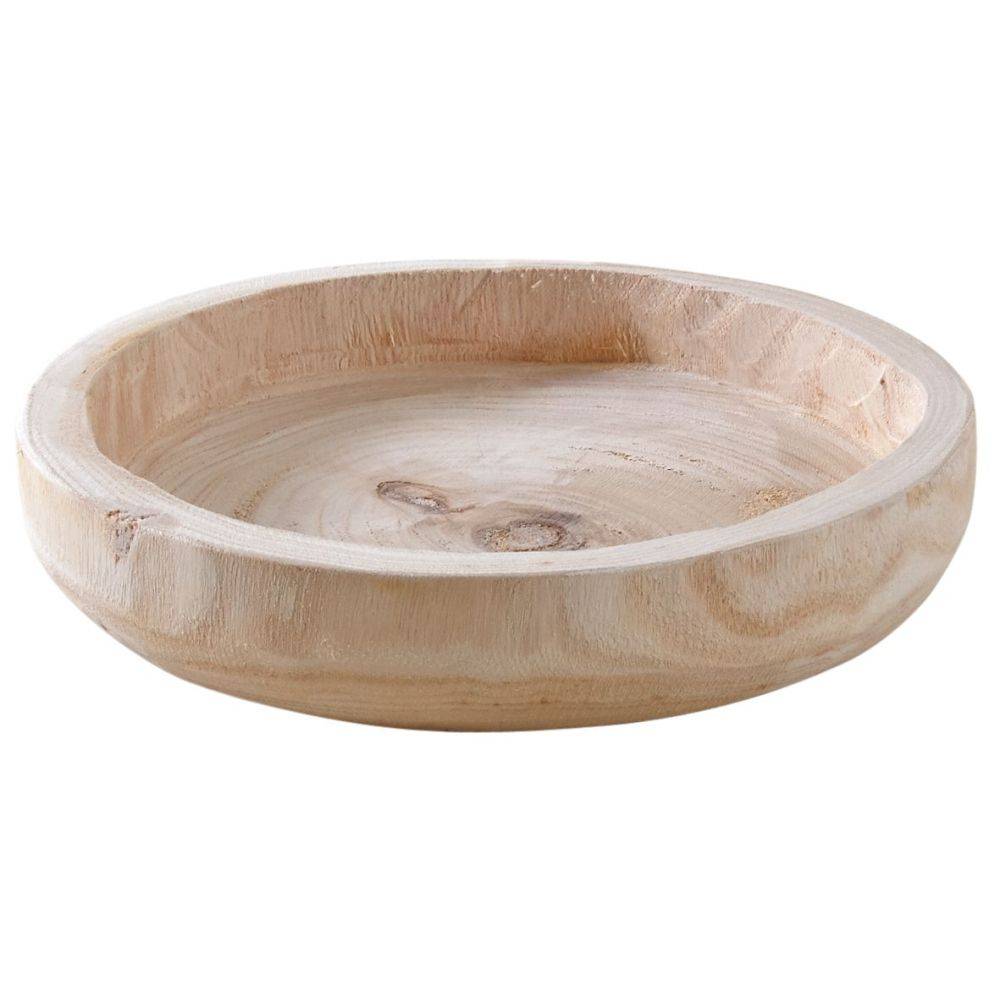Aubry Gaspard - Plateau rond en paulownia (Lot de 4) - Image 2