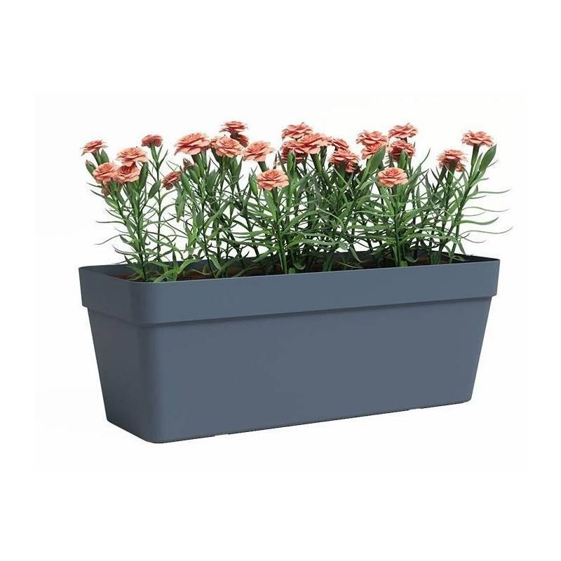 Jardiniere - Plastique - Bleu Ardoise - Rectangulaire - L49,9 X P20 X H18,1cm - Artevasi - Image 2