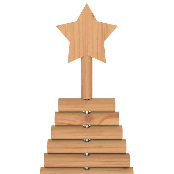 Vidaxl - Arbre de Noël en bois KOTKA 180 cm Bois de pin massif vidaXL 42051526 - Image 8