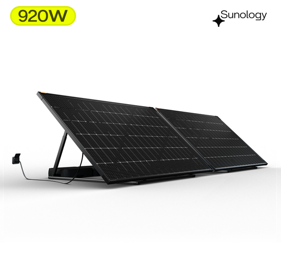 Sunology PLAY2 - Kit 2 panneaux solaires complet 920W bifacial – 2 Stations solaire livrées totalement assemblées – Installation au sol ou au mur - Image 1