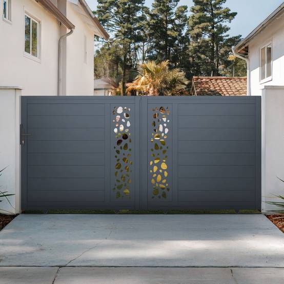 Casanoov Portail coulissant 3 m SUNNY H.140 cm aluminium gris - Image 3