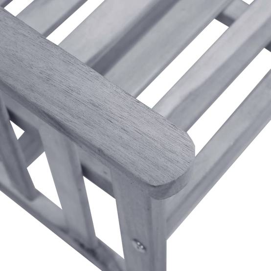 ComfortXL - Salon de Jardin 2 Personnes en Bois d'Acacia Gris, Banc Double avec Table et Coussins Bleus Inclus – ComfortXL Outdoor Living - Image 6