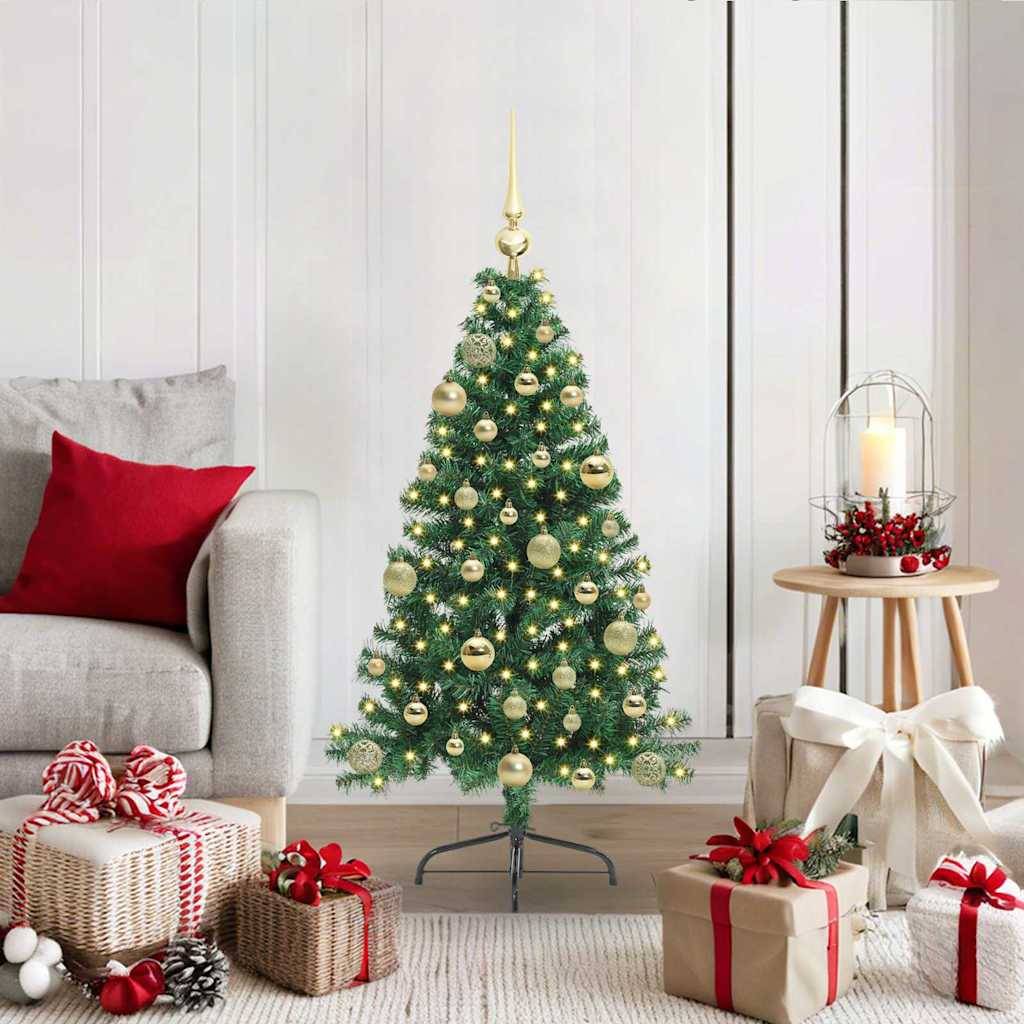 ComfortXL - Petit Sapin de Noël Moderne 120 cm, Entièrement Équipé avec Lumières LED et Boules – ComfortXL Outdoor Living - Image 1