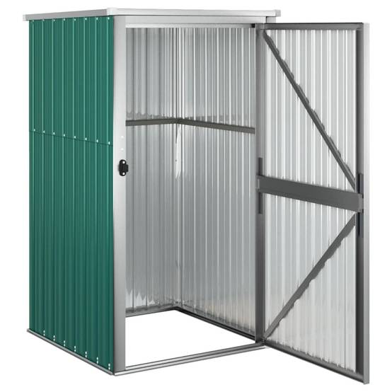 Abri à outils 0.78m² - Cabane à outils - Abri de jardin vert 88x89x161 cm acier galvanisé MAISON CHIC - Image 5