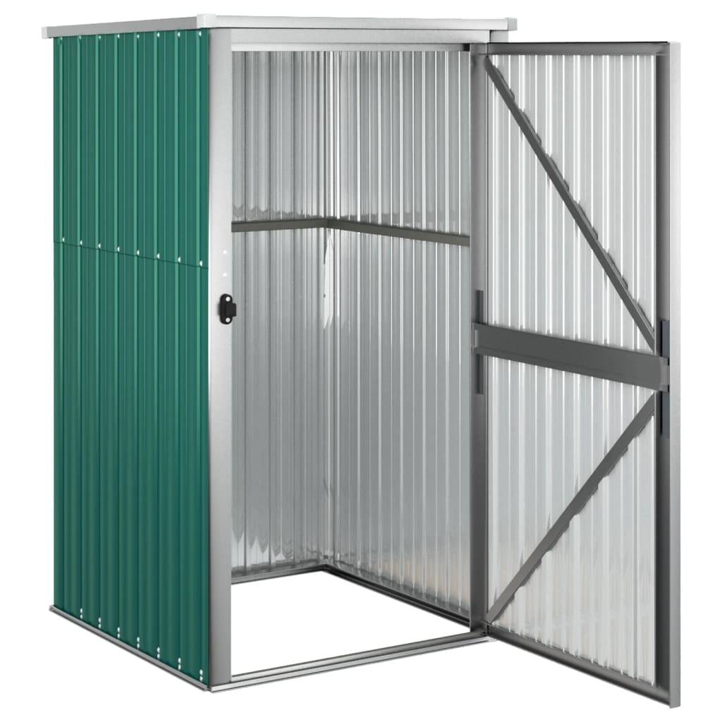 Abri à outils 0.78m² - Cabane à outils - Abri de jardin vert 88x89x161 cm acier galvanisé MAISON CHIC - Image 5