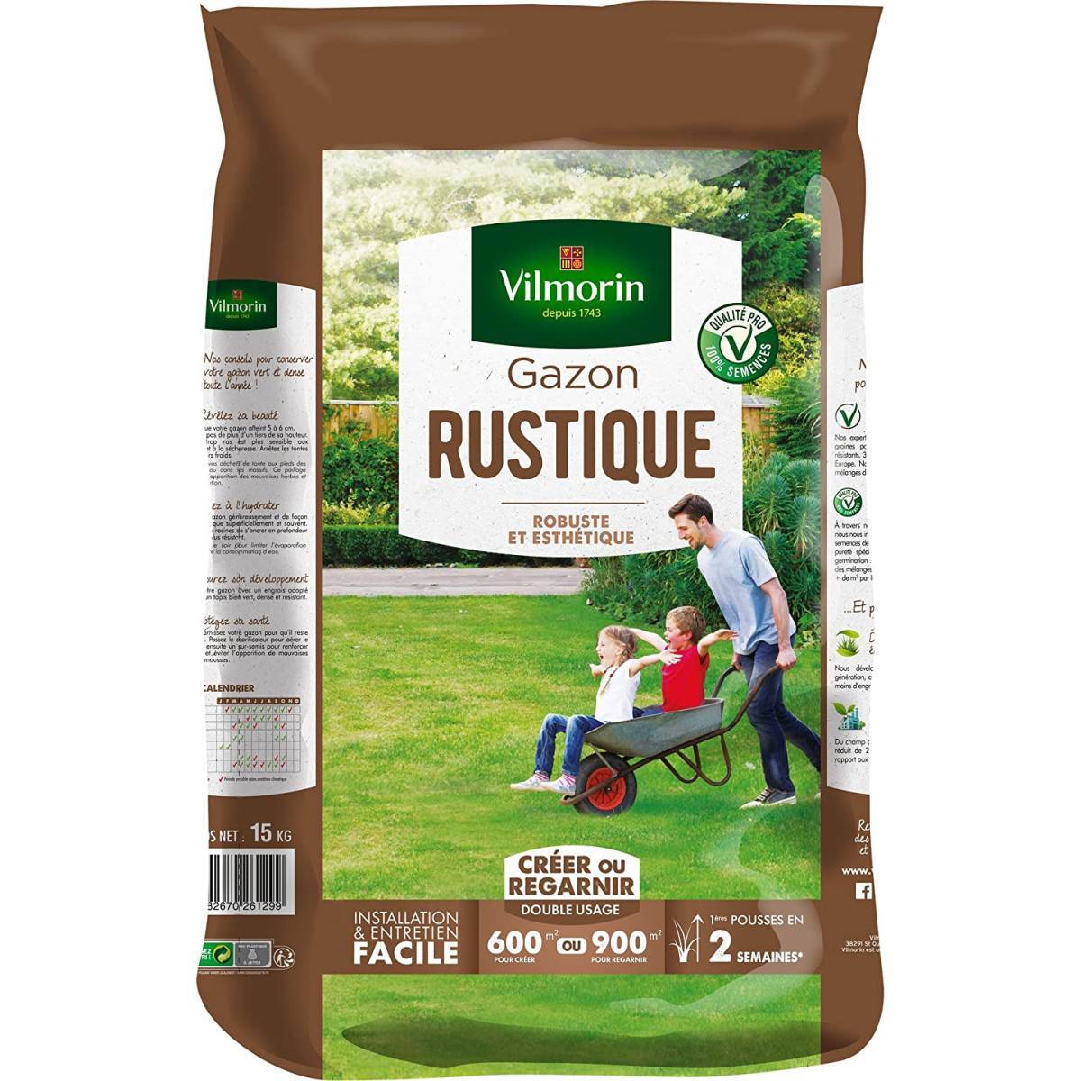 Vilmorin - Gazon rustique Vilmorin - sac de 15 kgs