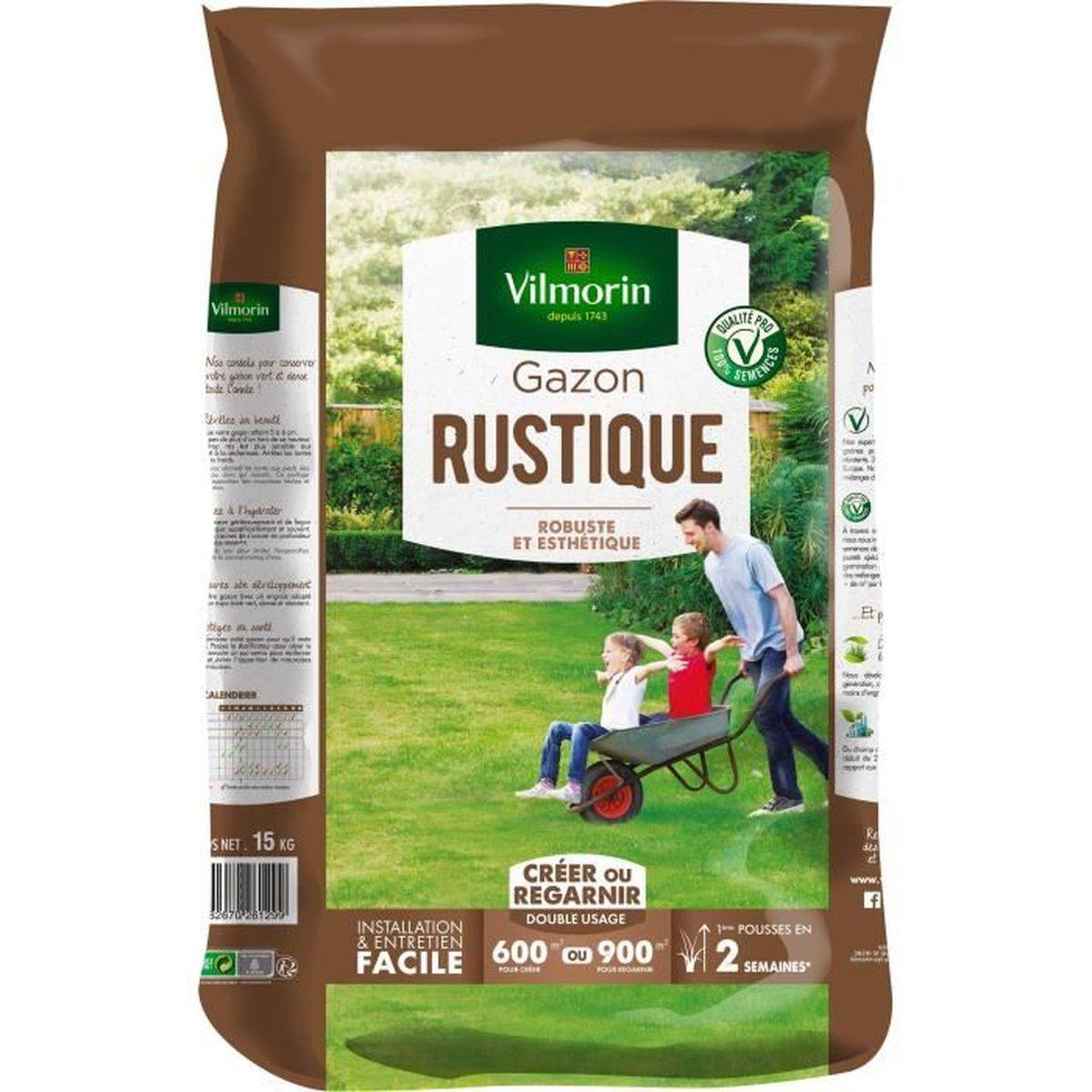 Vilmorin - Gazon rustique Vilmorin - sac de 15 kgs - Image 2