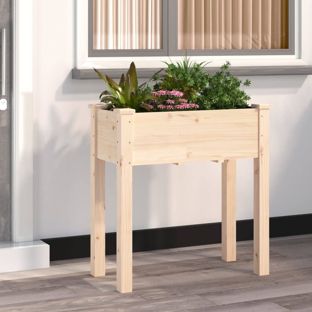 Vidaxl - Jardinière avec doublure 71x37x76 cm bois massif de sapin vidaXL 364230 - Image 1