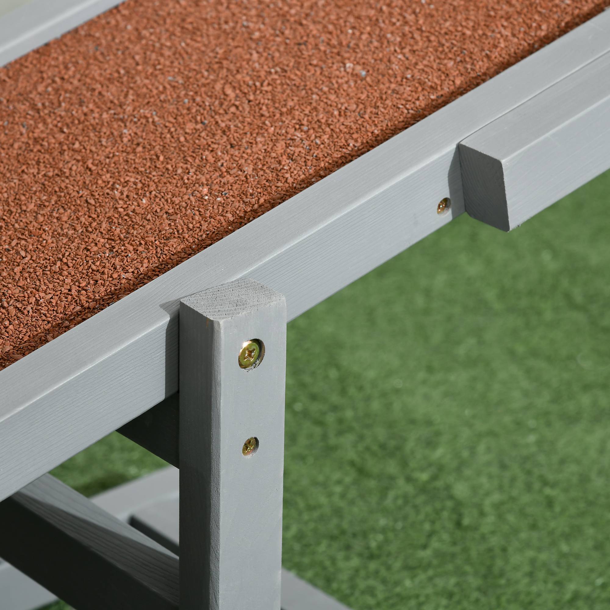 ComfortXL - Bascule agilité chien bois de pin gris brun 180 x 30 x 30 cm surface antidérapante - ComfortXL Outdoor Living - Image 9