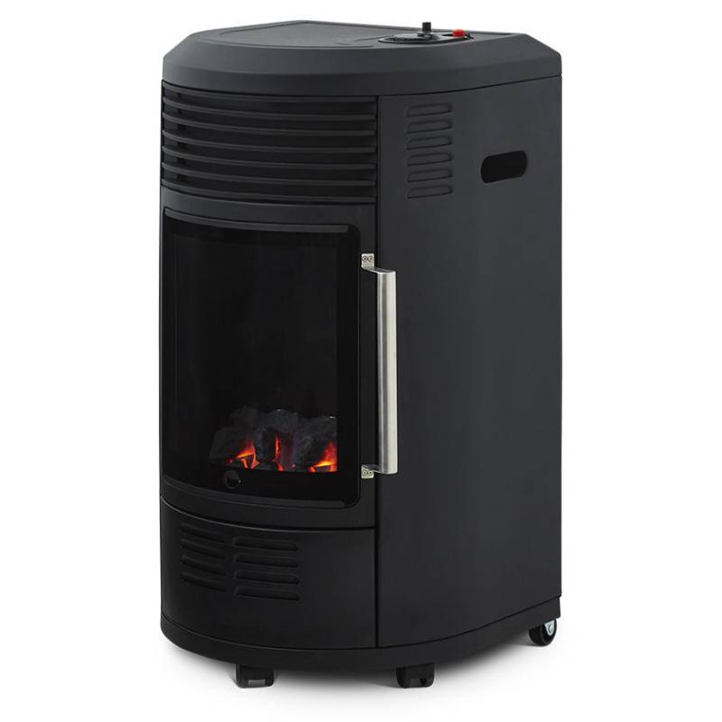 Favex - Chauffage d'appoint à gaz Volga avec soufflerie - FAVEX - Effet feu de cheminée - Tuyau et détendeur inclus - 6 puissances - 40 m² - Image 10