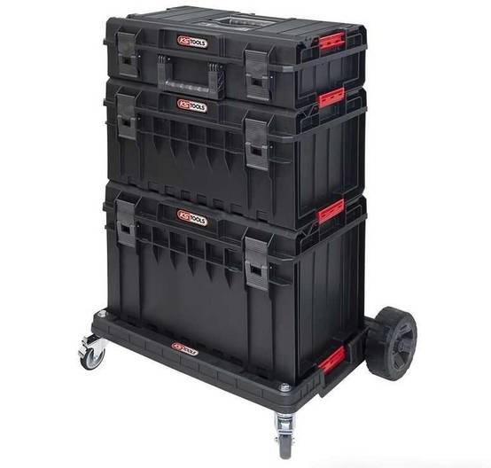 Ensemble de caisses SCM avec chariot de transport - 4 pièces - 850.0377