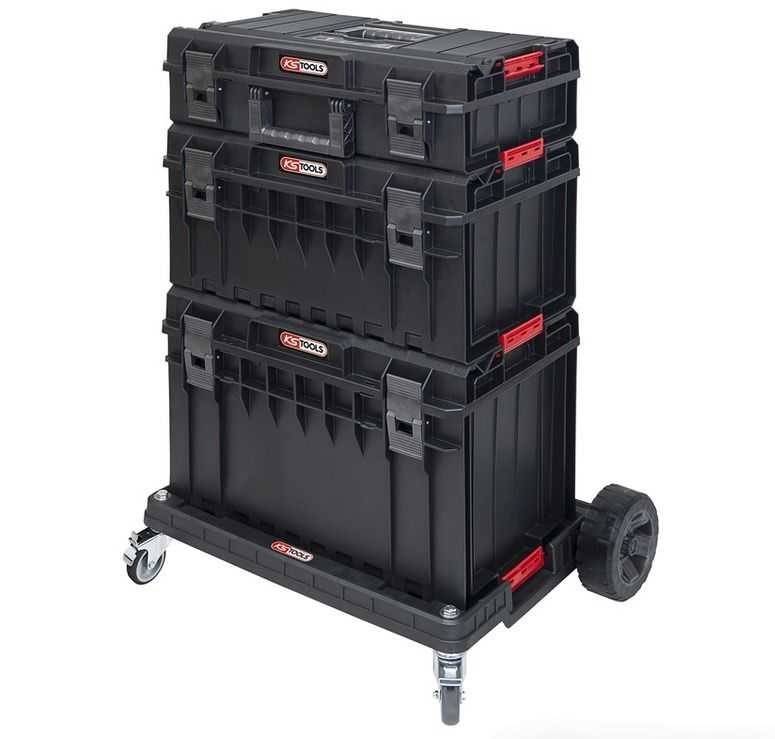 Ensemble de caisses SCM avec chariot de transport - 4 pièces - 850.0377