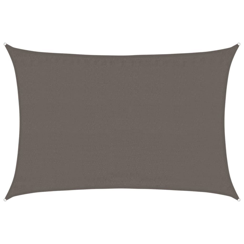 Voile d'ombrage PEHD anthracite 3,5 x 4,5 m - PANGIVO - Image 1