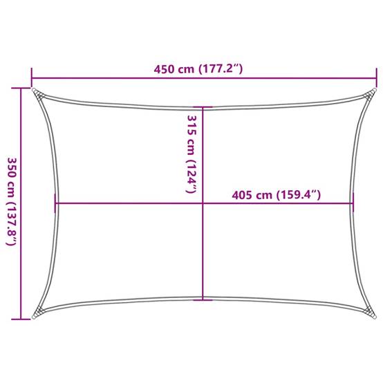 Voile d'ombrage PEHD anthracite 3,5 x 4,5 m - PANGIVO - Image 10