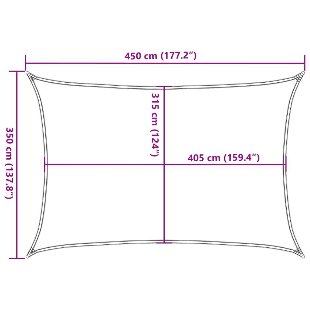Voile d'ombrage PEHD anthracite 3,5 x 4,5 m - PANGIVO - Image 10